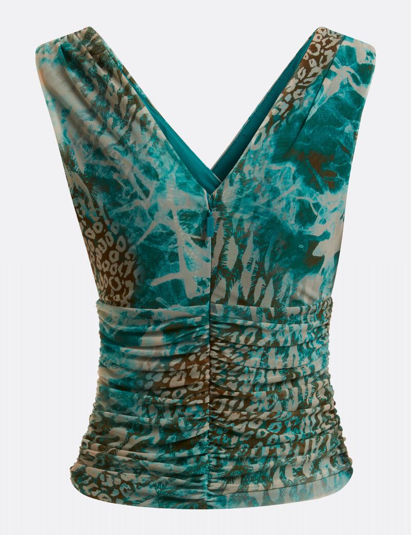 Shop GUESS Marciano All Over Print Top, Green | GUESS KSA