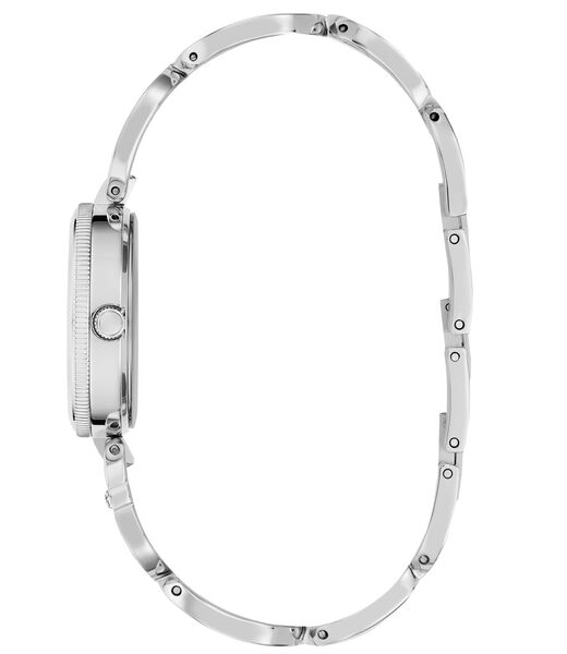 ساعة تناظرية من الفولاذ المقاوم للصدأ