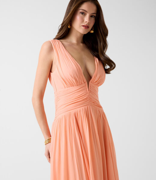 ADELA V NECK LONG DRESS
