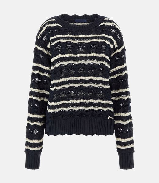 Openwork knit sweater