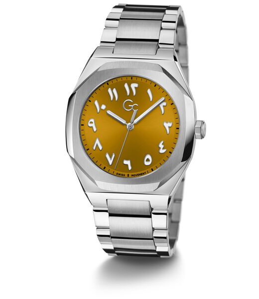 Gc Specials Men S 763 Mvmt Yellow Dail 10 Amt Silver Stainless Steel Brct