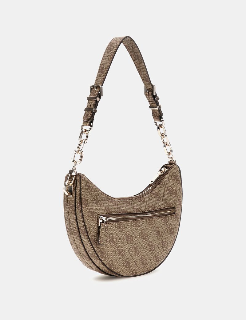 Orlina logo top zip shoulder bag