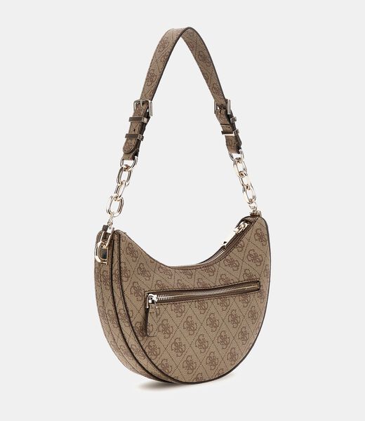 Orlina logo top zip shoulder bag
