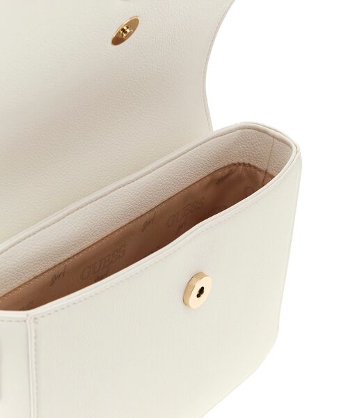 CROSSBODY FLAP BAG - PU TEXTURED-LEATHER-BEIGE/NATURALS
