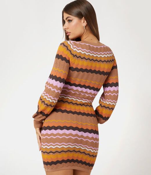 Striped midi sweater dress