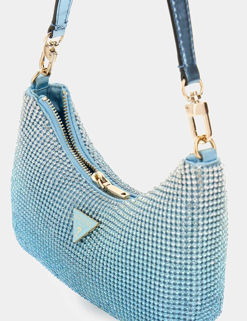 guess zalina rhinestone mini shoulder bag