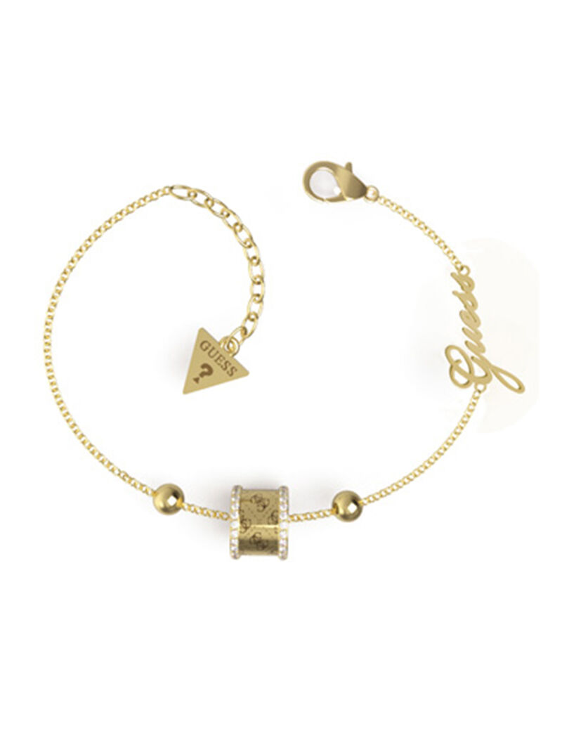 Gold Logo Charm Bracelet