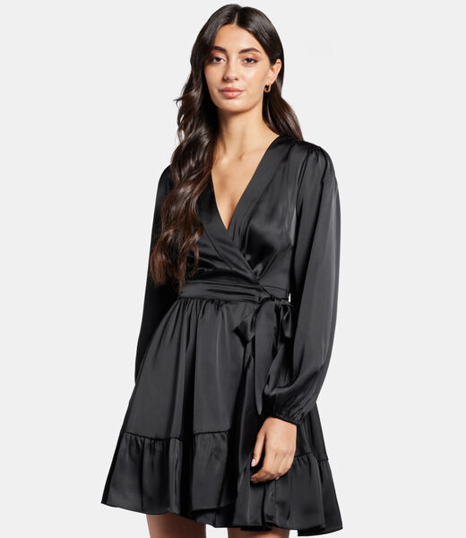 Satin chemisier dress