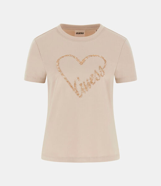 Sequin logo t-shirt&nbsp;