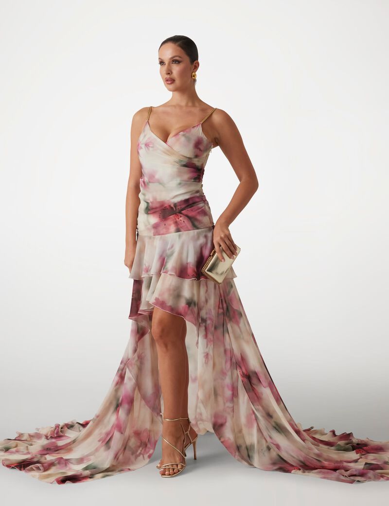 Marciano floral-print long dress