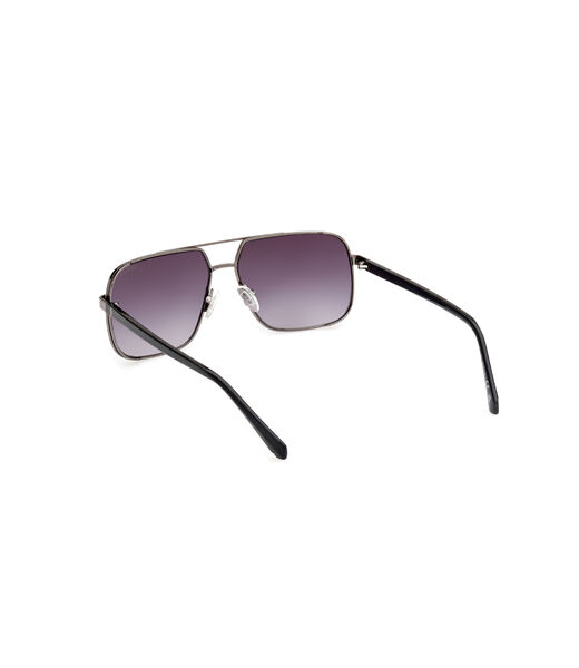 Metal Sun Glasses M Shiny Gunmetal Gradient Brown