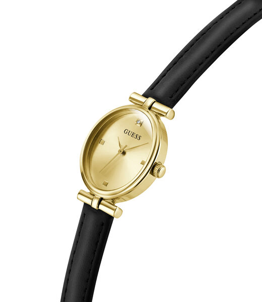 Ladies Yellow Gold Tone Oval Analog Watch