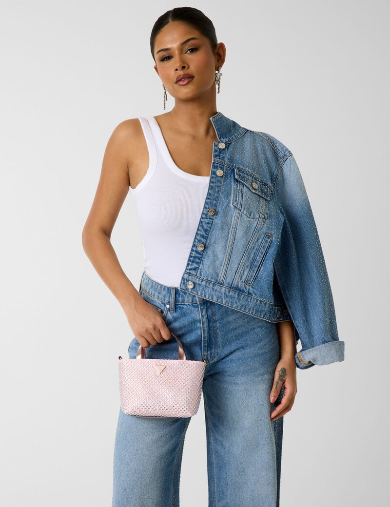 guess tasmin rhinestones handbag