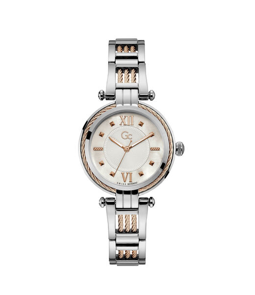 Gc Silver And Gold Cable Twist Ladies Watch