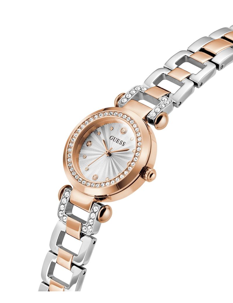 Ladies 2-Tone Rose Gold Tone Analog Watch