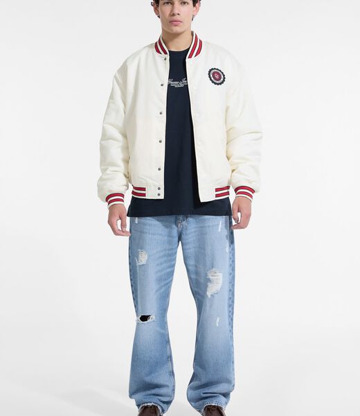 Embroidered Patch Varsity Jacket