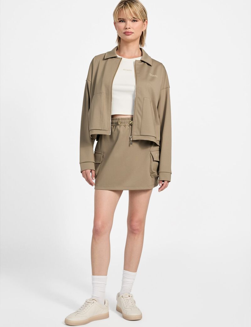 Cropped nylon jacket