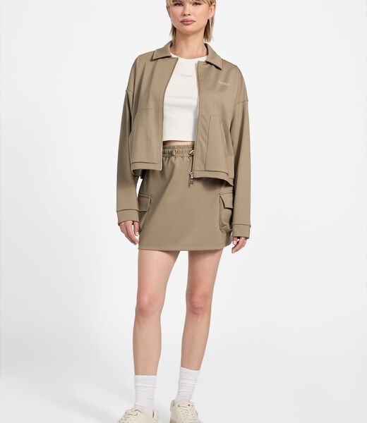 Cropped nylon jacket
