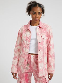 Back Graffiti Print Denim Jacket