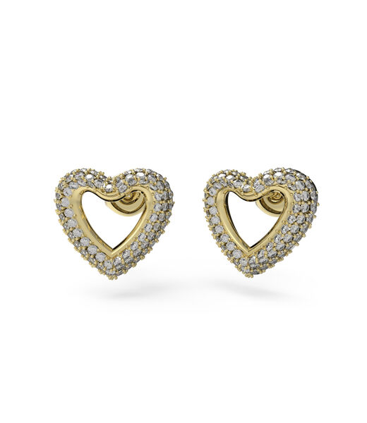 13mm Pave heart shape studs