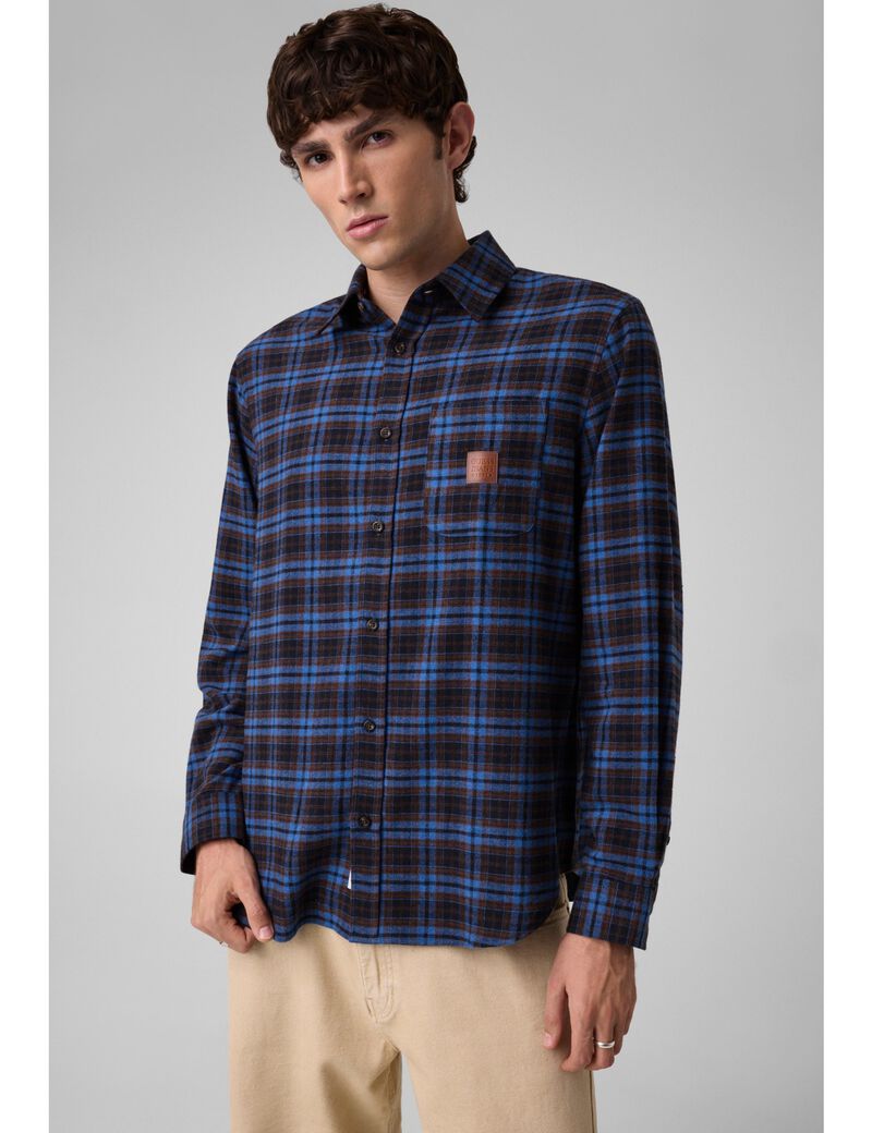 guess regular fit flannel shirt