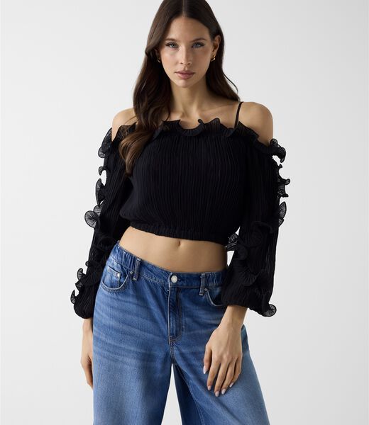 Chiffon ruffle top