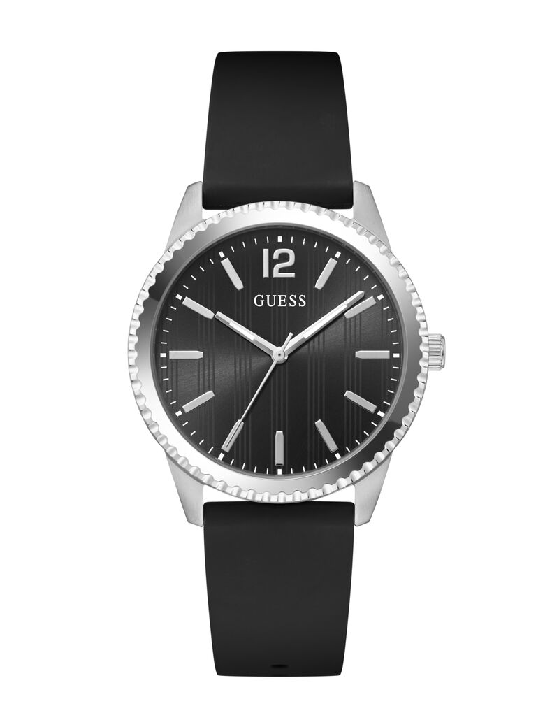 Mens Black/Gunmetal/Grey Round Analog Watch