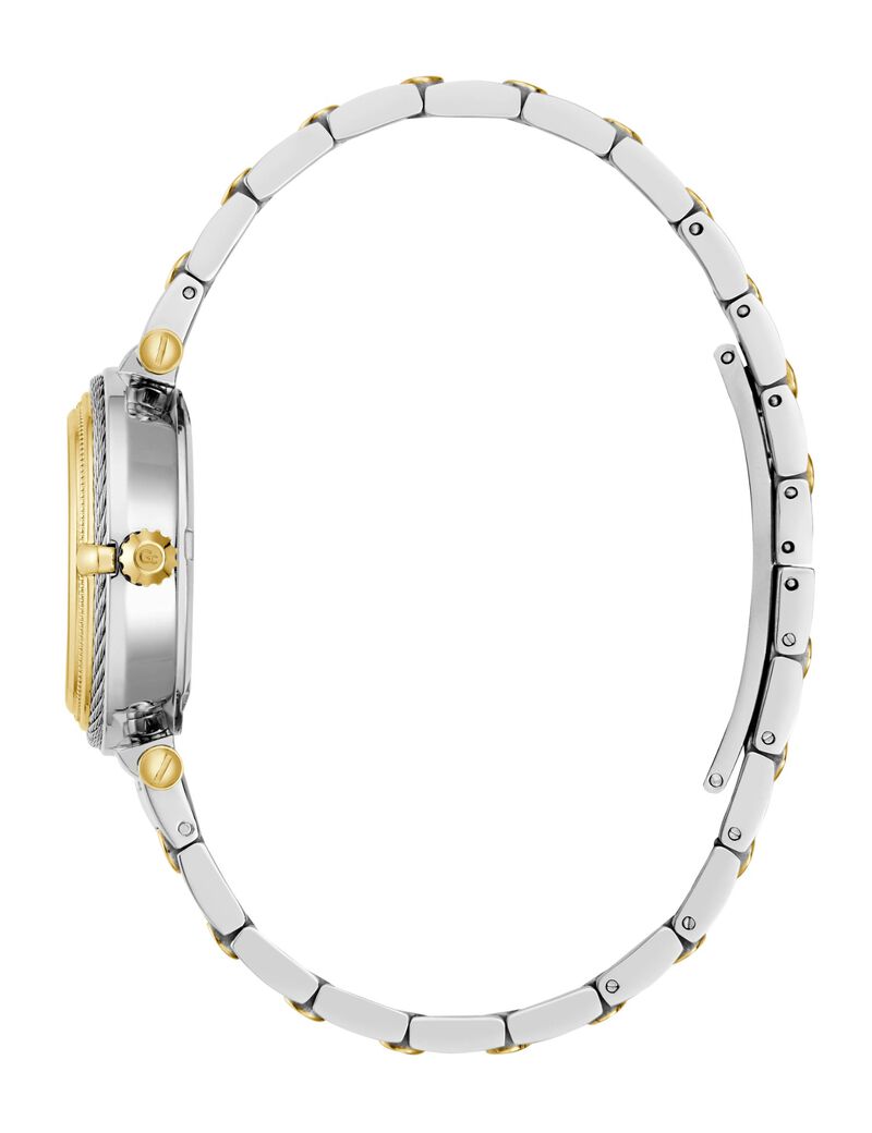 جيس gc sportchic women s 763 mvmt white dail 10 amt silver yellow gold stainless steel brct