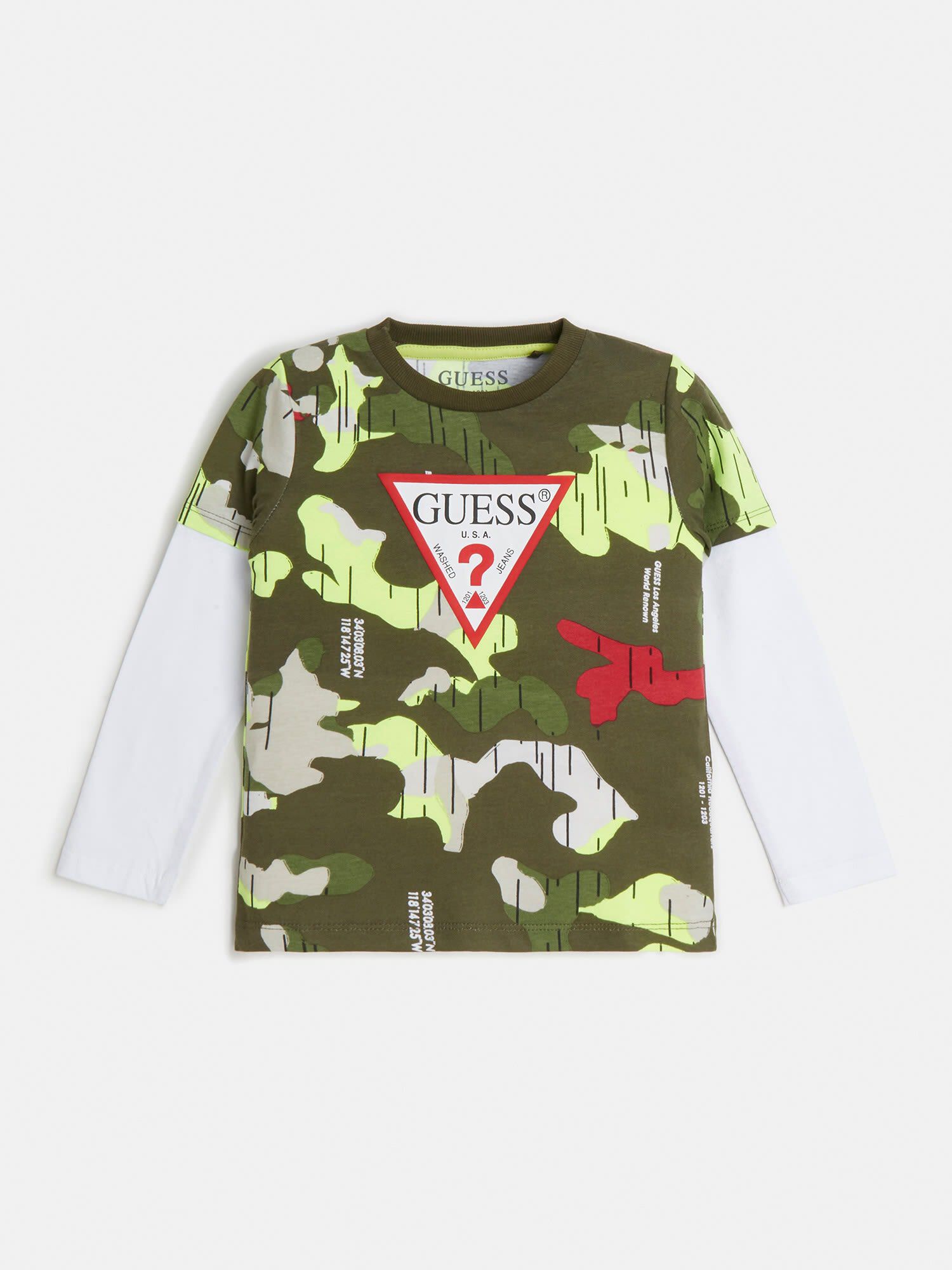 Guess camo t on sale shirt