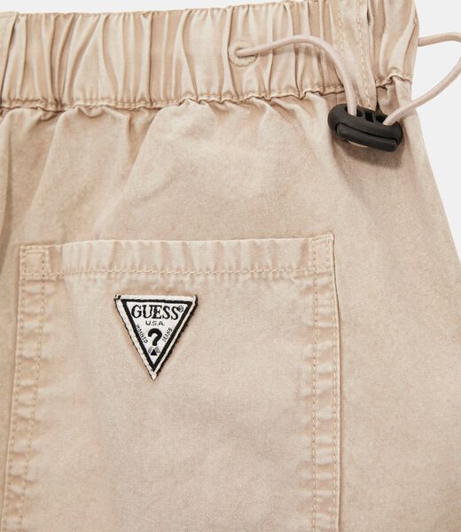 Dye poplin parachute pants