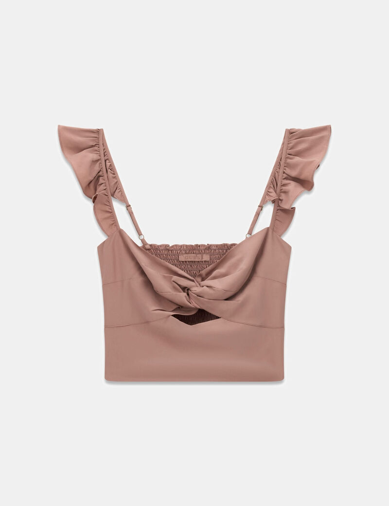 guess gathered crop top