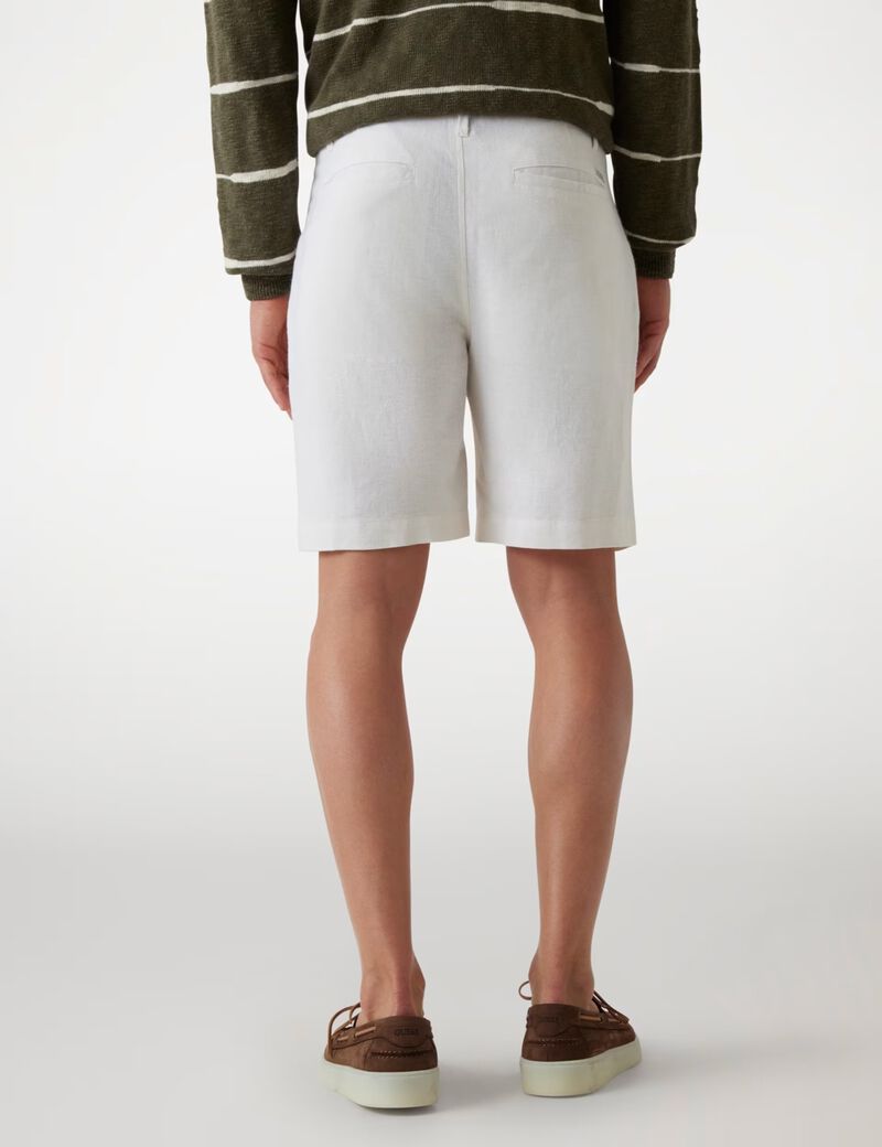 Linen-blend shorts