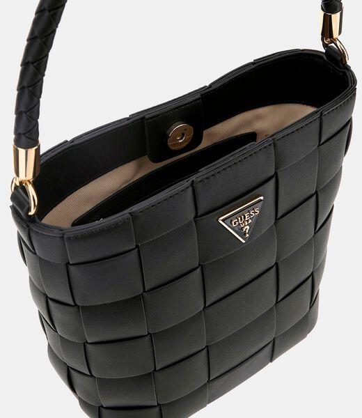 Maylee Woven Mini Bucket Bag