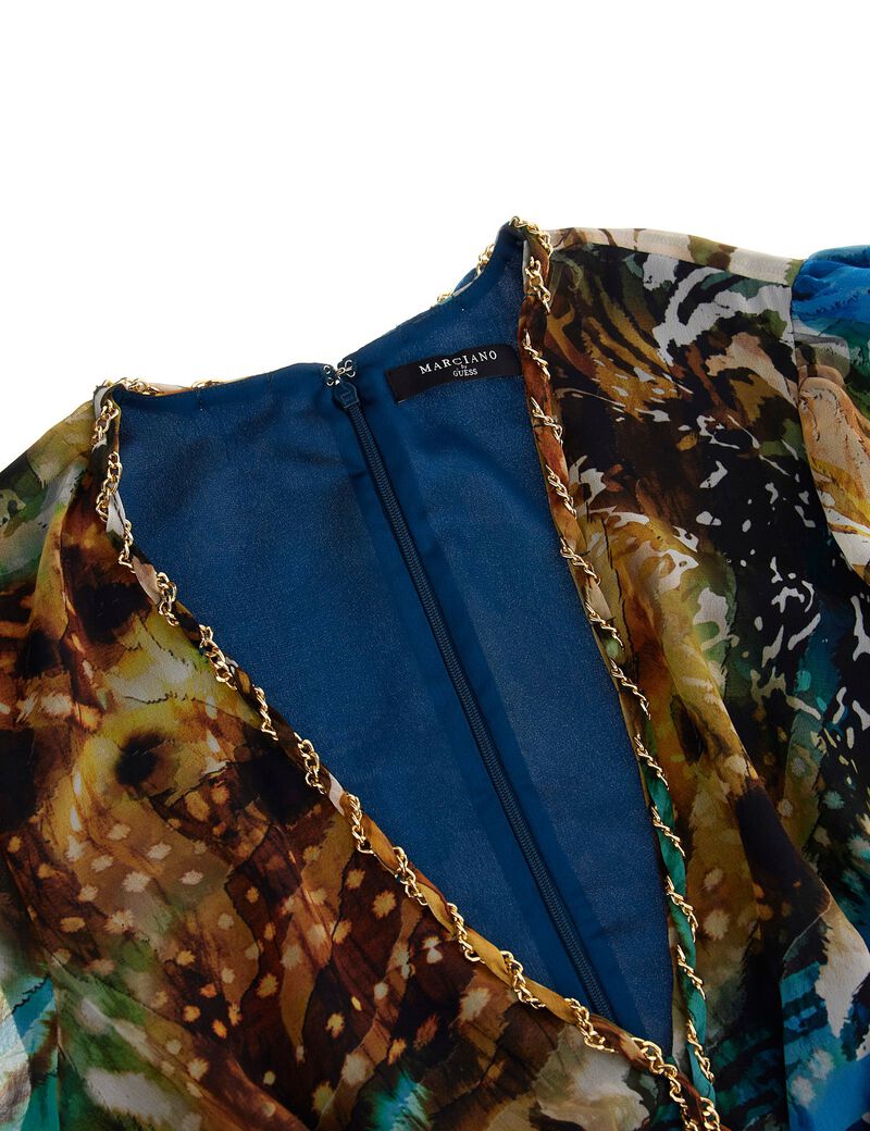 Marciano All Over Print Long Dress