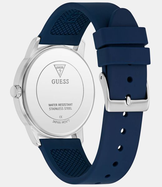 Mens Blue Silver Tone Analog Watch
