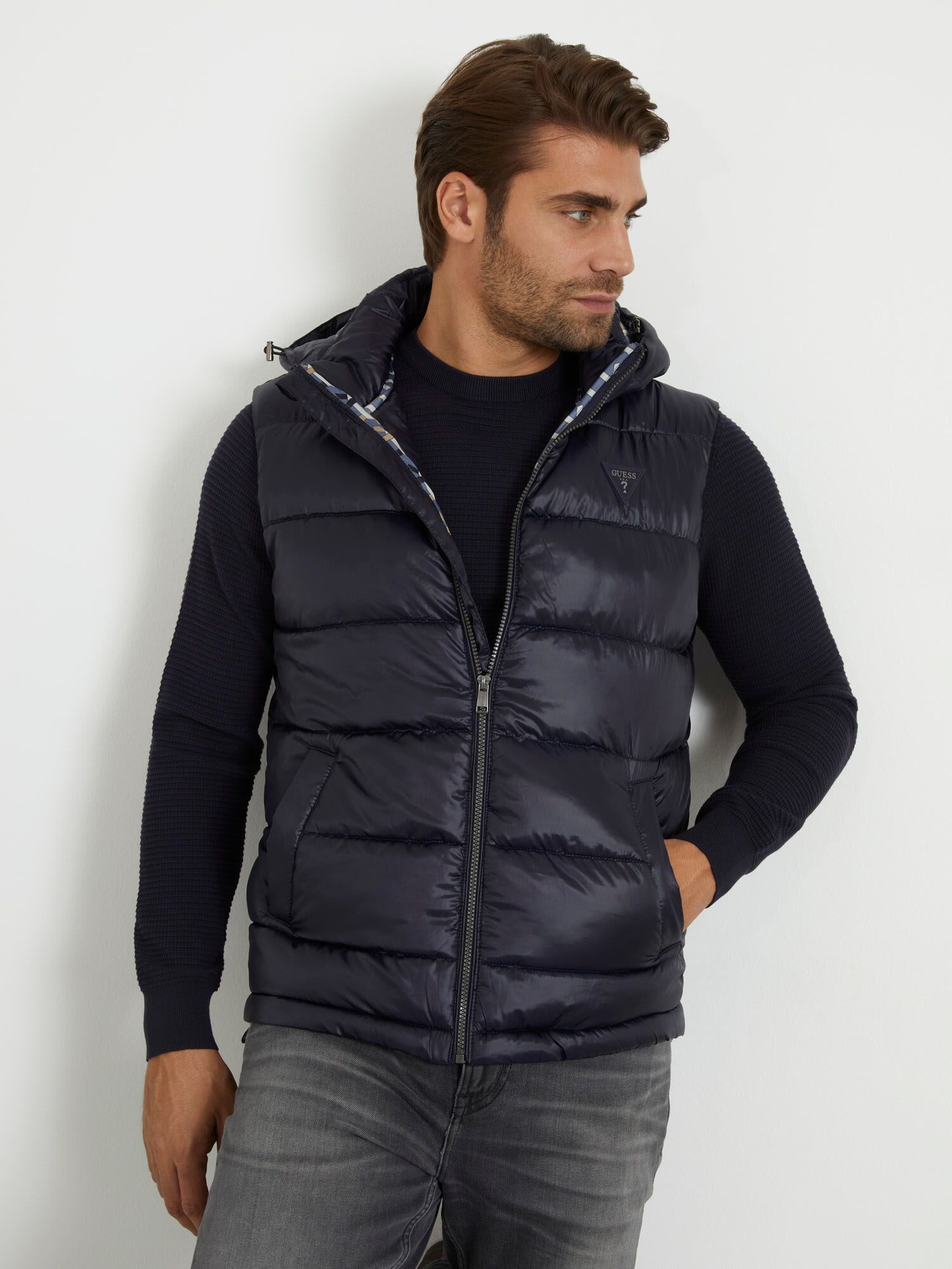 Shop GUESS Online Regular Fit Puffer Vest
