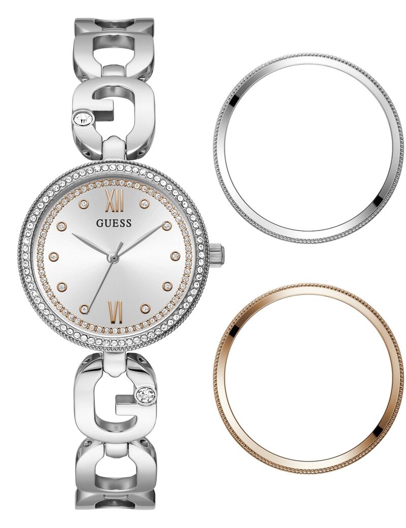 Stainless steel analogue watch