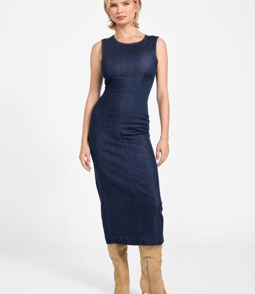 guess lyocell blend midi dress