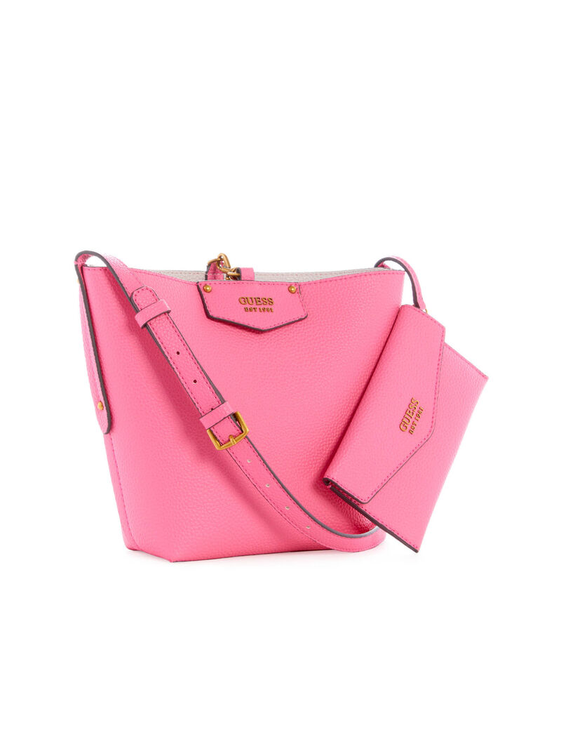 Guess Eco Brenton Sac à Bandoulière Femme - Caramel