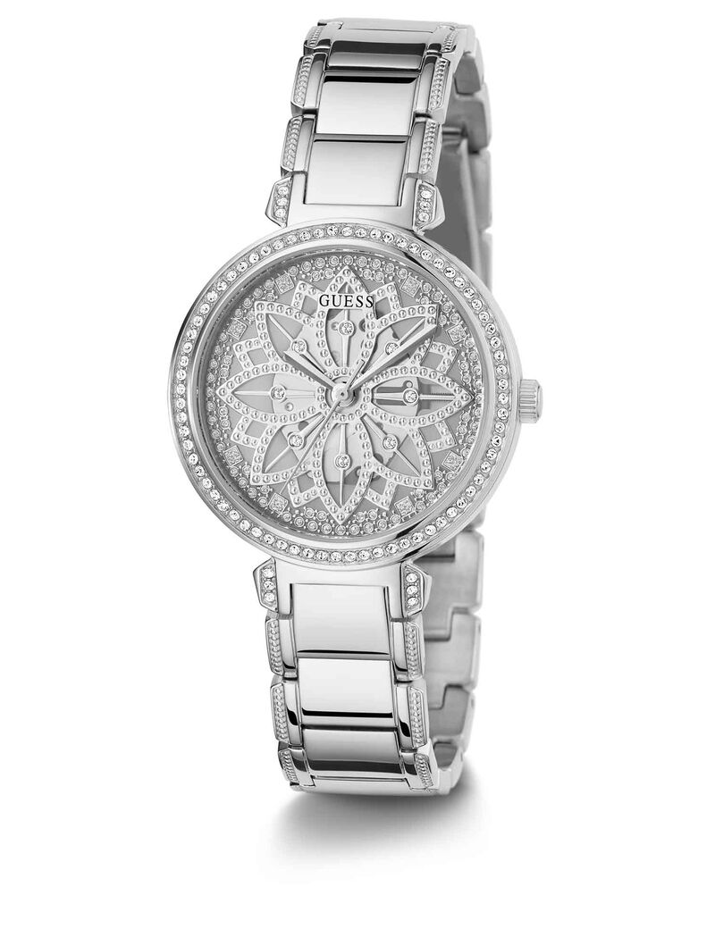 Silver-Tone Cut-Through Watch