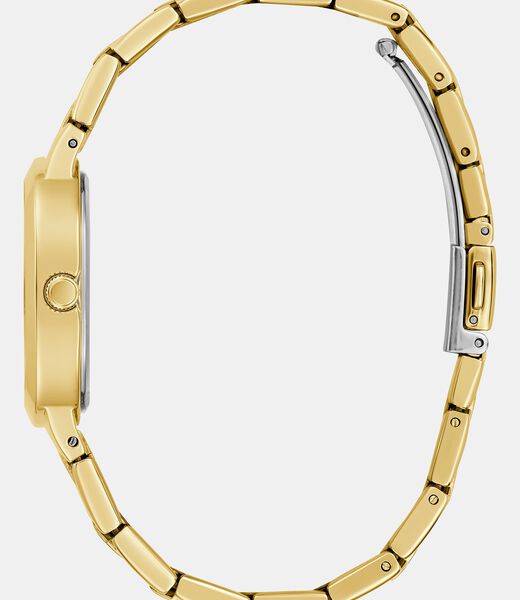 Analogue watch with woven glitter-look detail