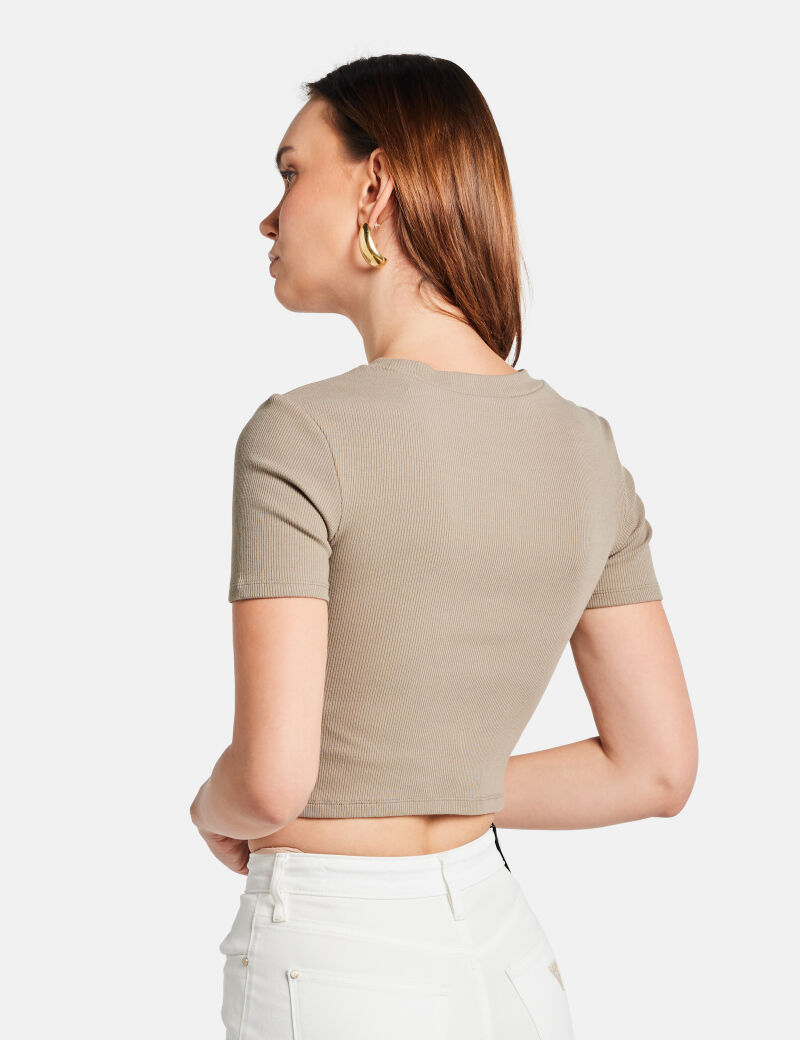 Rib-knit crop top