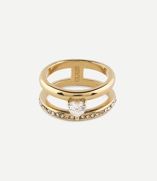 Heart Crystal Double Ring