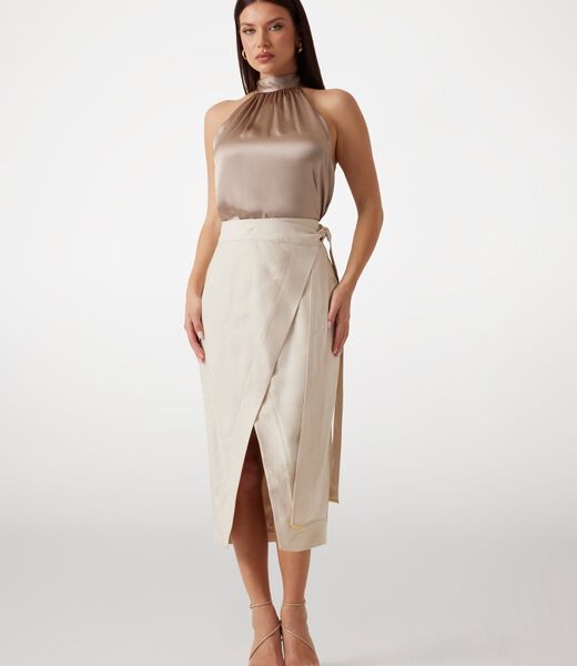 Marciano jacquard wrap midi skirt