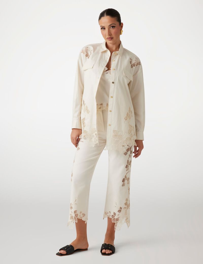 Marciano embroidered cropped cami