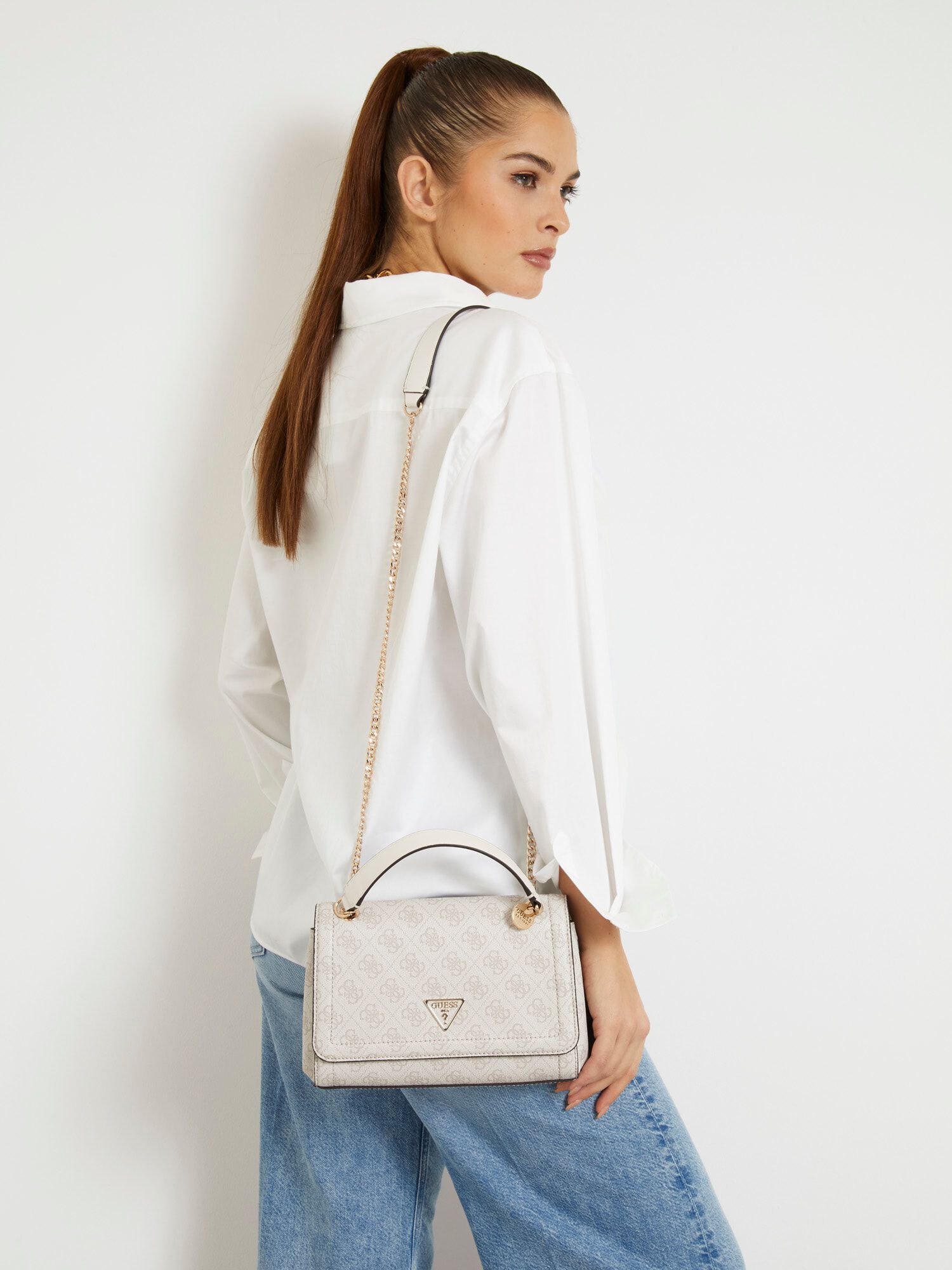 Shop GUESS Online Noelle 4G Logo Crossbody Bag