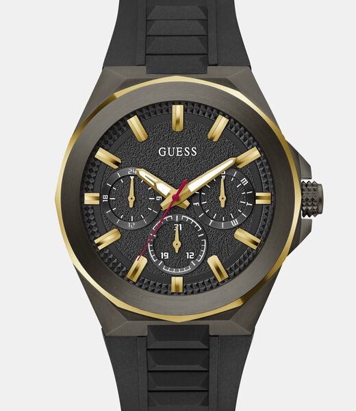 Mens Black 2-Tone Multi-function Watch