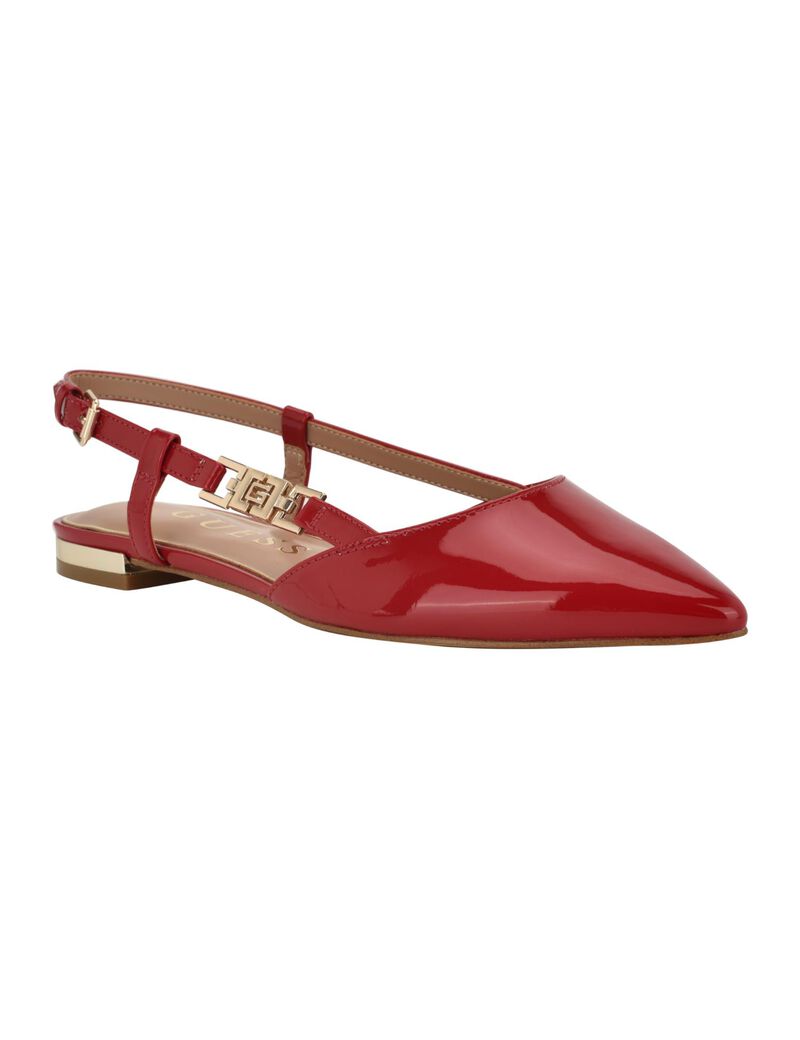 Leather slingback ballet flats