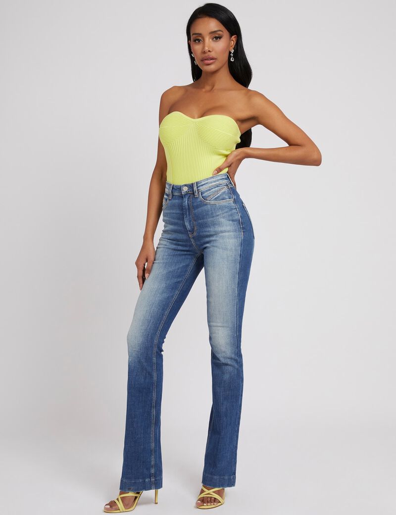 Fit And Flare Denim Pant