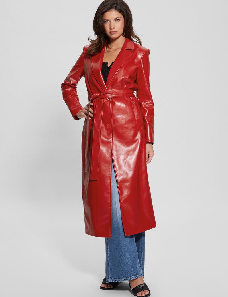 Faux Leather Coat
